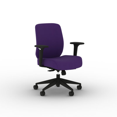 HON Altern Upholstered Low-Back Chair, Black Frame, Iris
