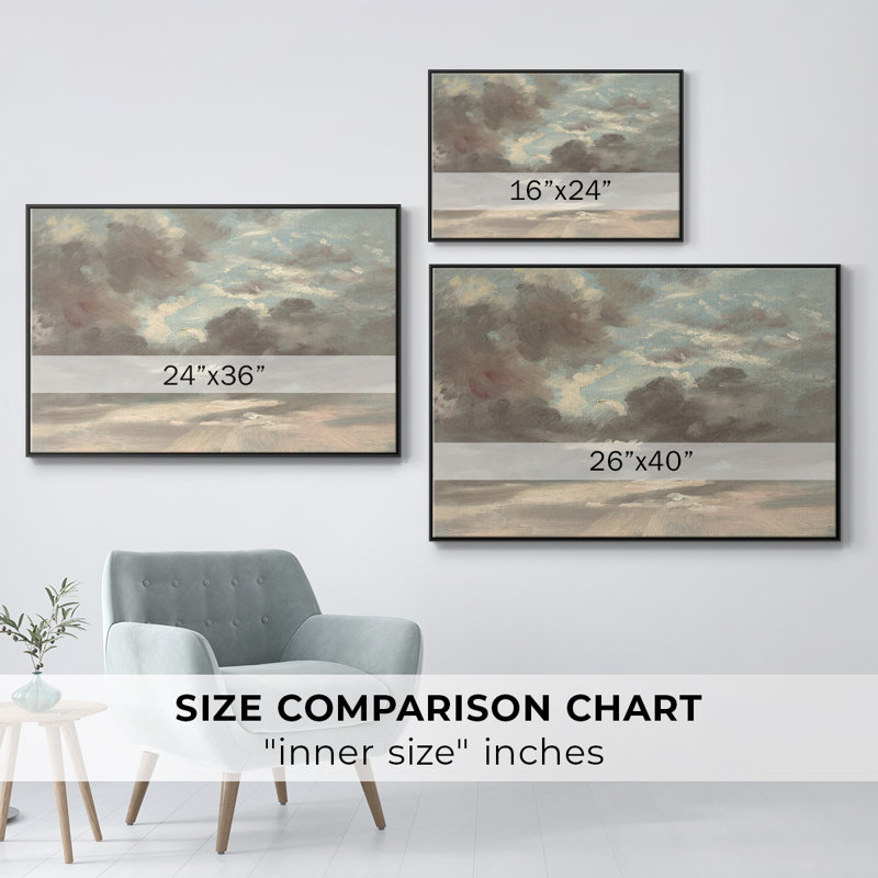 «Vintage Landscape - CMLXIV» sur, Toile avec cadre flottant noir, H 17 po x l 25 po x P 2 po
