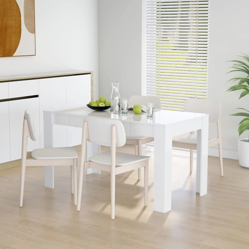 Laskody Dining Table, White, 76cm H x 140cm L x 74.5 cm W