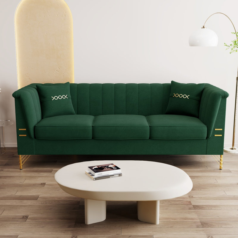 Canapé 83,46 po Mid-Century, Green