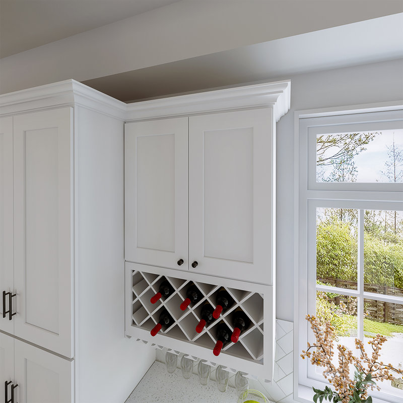 Ready to Assemble Solid Wood Shaker Wall Kitchen Cabinet, 30" H x 30" W x 12" D, White