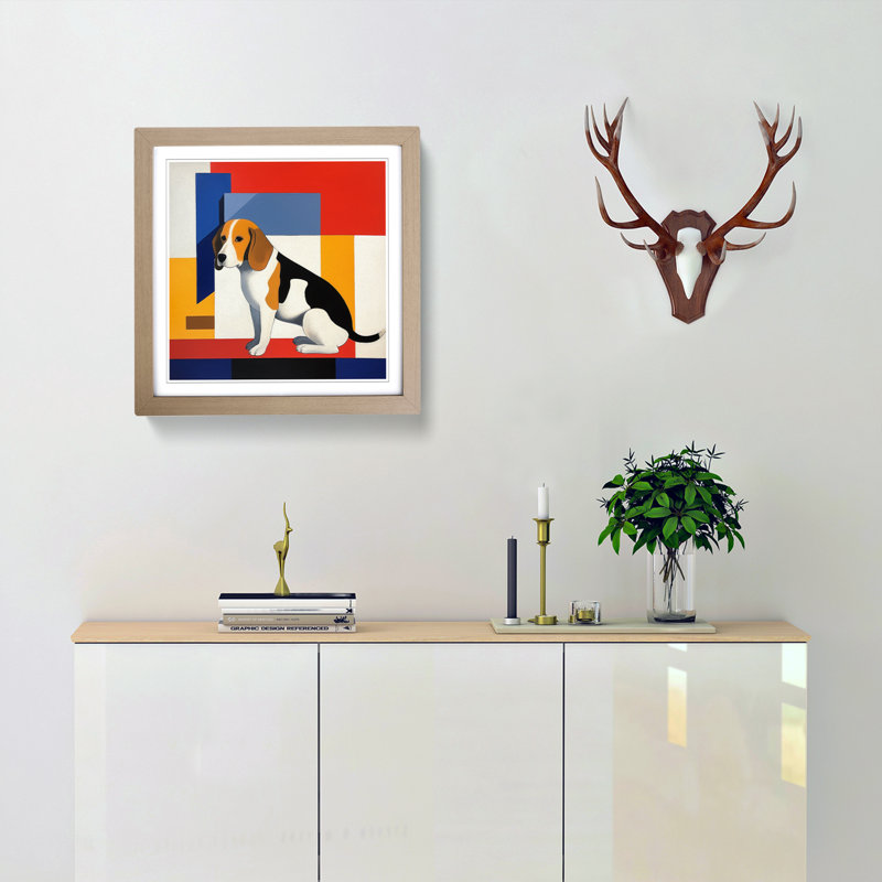 Single Picture Frame Print on Wood, Oak