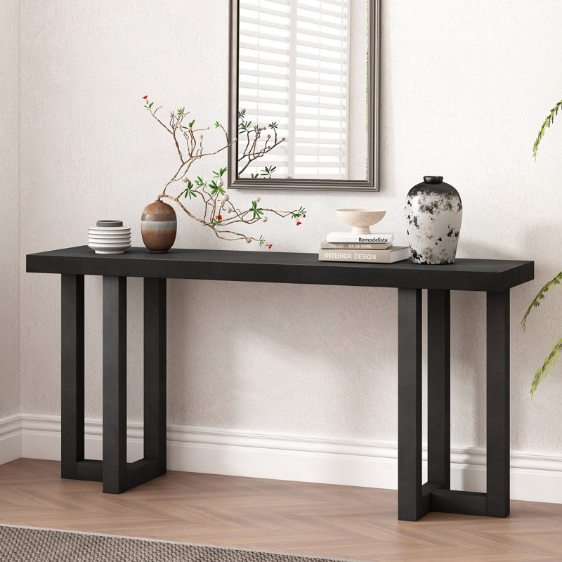 Console à motif géométrique, Noir