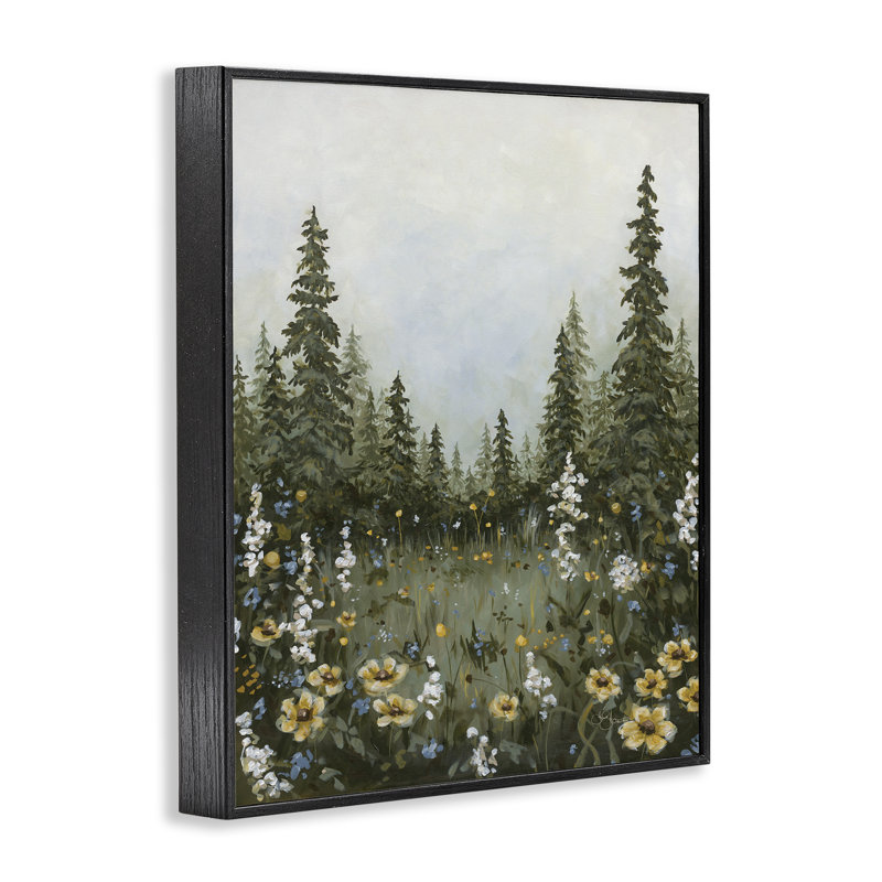 Giclée encadrée, forêt par Prairie, par Hollihocks Art, H 30 po x l 24 po, Giclée encadrée noir minuit