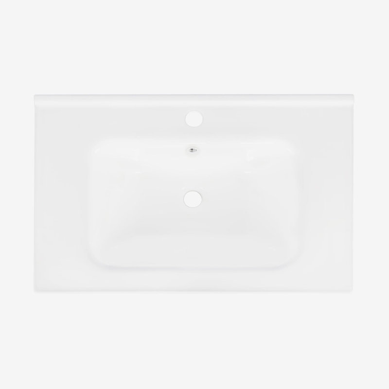 27.8" White Ceramic Basin, Only Ceramic Sink, Without Cabinet