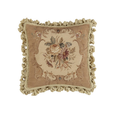 Needlepoint Square Pillow Cover & Insert