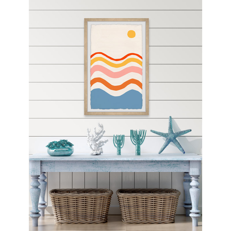 Reflecting Rays - Single Picture Frame Painting, 91cm H x 61cm W x 3.81cm D