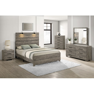 Dixon Antique Gray Panel Bedroom Set