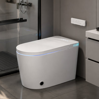 Smart Bidet Toilet with Remote – Heated Seat, Auto Flush, Vortex Wash
