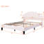 Grand lit plateforme tapissier beige à motif de tête de lit en velours-957524827-957524829