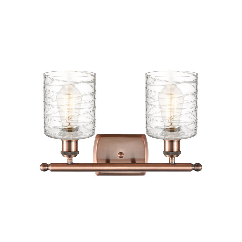 Éclairage pour salle de bain à intensité variable 2 lumières Leilani, Ampoule DEL 6 watts Vinage, Cuivre antique