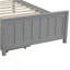 Lit plateforme simple avec deux tiroirs, gris