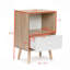 Table de chevet moderne 2 pièces, table basse de chambre à coucher avec tiroirs, tablettes, meubles de chevet de salon, blanc