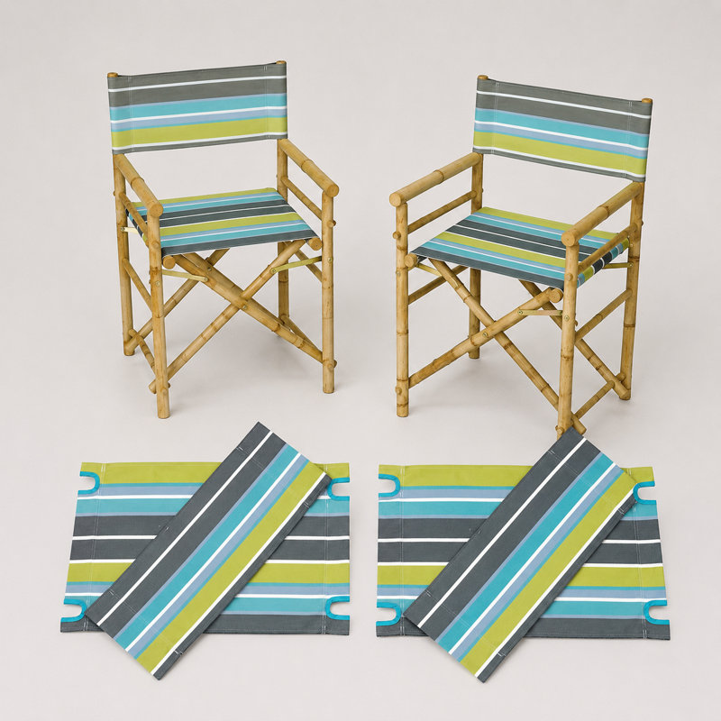 Ensemble de siège et de dossier en toile de remplacement pour 2 chaises de réalisateur