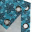 Rideau à œillets à fleurs 2 panneaux East Urban Home, 50 po, bleu pétrole et turquoise-106355395