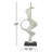 Sherle Polystone Abstract Decorative White Sculpture with Black Base
