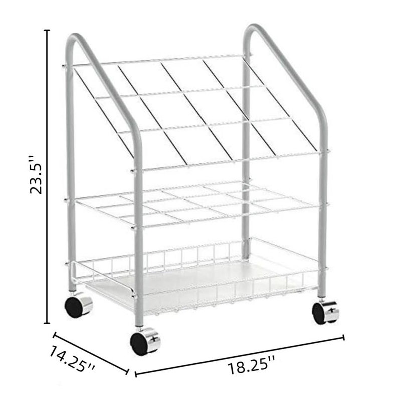 Steel Wire Roll File Cart