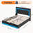 Najir Bed Frame with Charging Station, LED Light Strip and Upholstered Headboard-1014701466