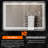 LED Bathroom Mirror with Lights, Dimmable Anti-Fog Smart Vanity Mirror with Memory Function-480102715