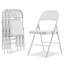Chaises en fer blanches pliantes élégantes - Sièges de coussin en PVC rembourrés d'éponge pour la maison et les événements