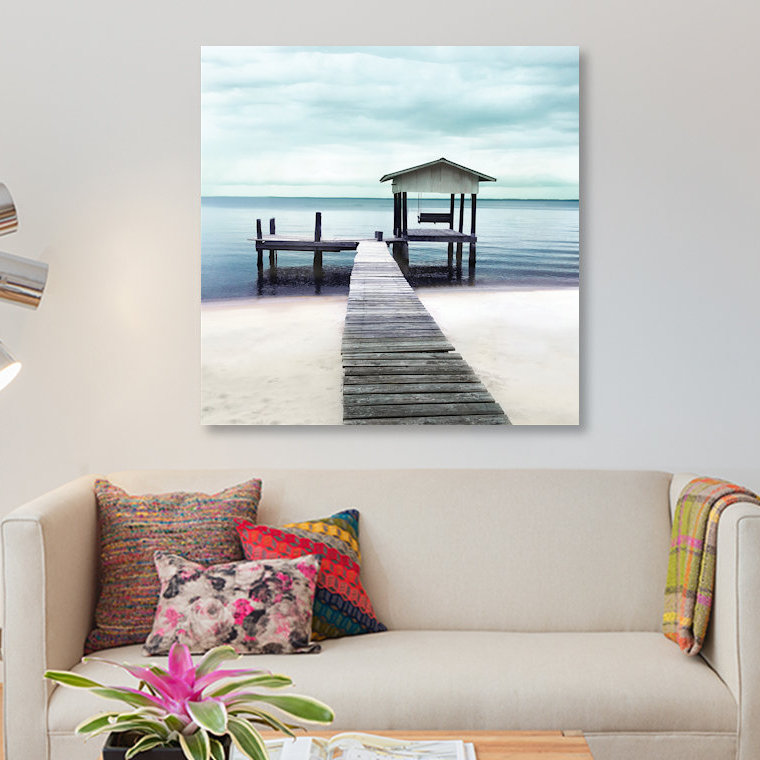 « pacifique place », impression sur toile, H 18 po x l 18 po x P 1,5 po, Toile tendue, Pas de tapis