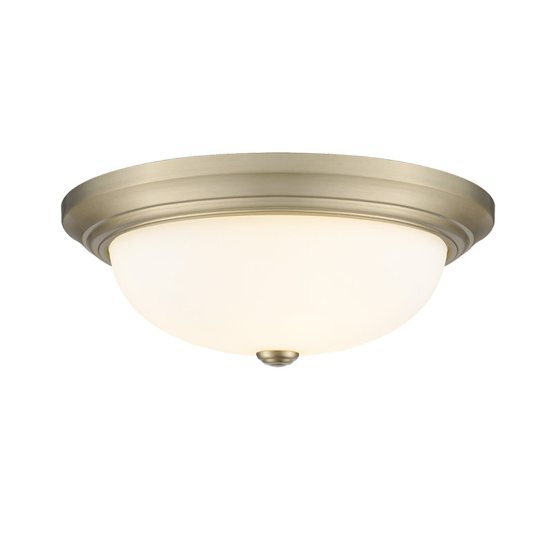 Plafonnier encastré 3 lumières 15 po Andreya, Or moderne