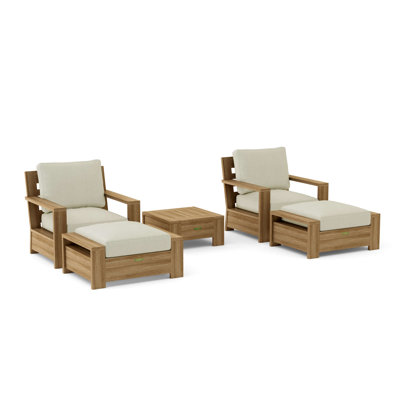 Ensemble de conversation d'extérieur pour 2 personnes avec coussins Madera