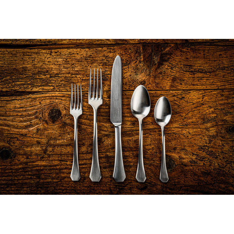 MORETTO 20 - Piece Stainless Steel Flatware Set - Service for 4, Ice Silver