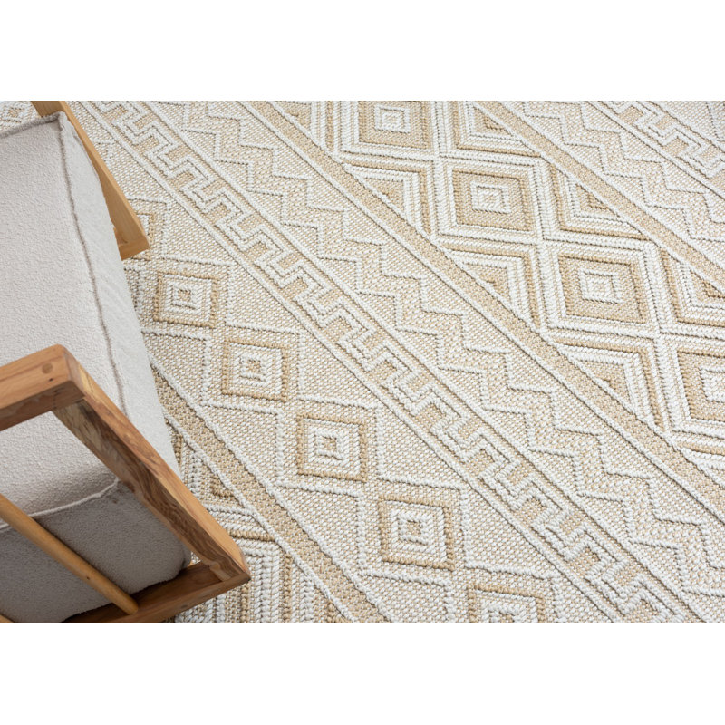 Northallert Geometric Indoor / Outdoor Area Rug, Rectangle 100 x 160cm