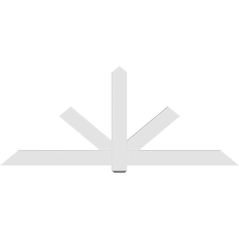 Support de pignon en PVC de qualité architecturale Kennewick, H 40 po x l 96 po (pas : 10/12), P 2 po x F 6 po