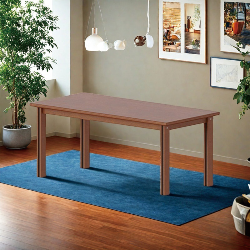Table de salle à manger haut de gamme en bois massif, H 29,52 po x L 55,11 po x l 31,49 po