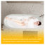 Baignoire de trempage autoportante en acrylique de 59 pouces avec motif de losanges, baignoire ovale blanc brillant pour salle de bain