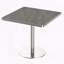 Table carrée bistro moderne avec plateau tulipe et plateau en faux marbre, facile à assembler, structure en métal robuste-322550574-322550573