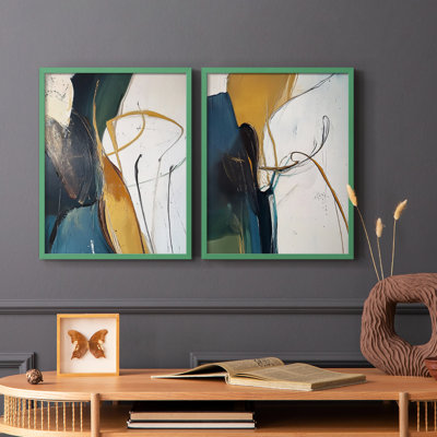 Série ABSTRACT DCIX - reproduction encadrée de qualité supérieure - prête à être accrochée - aucun clou requis - aucun clou requis