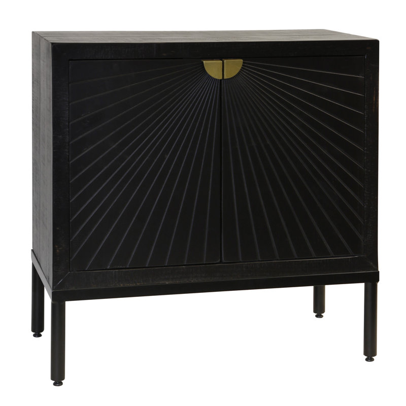 Sunshine 2-Door Console - Ebony & Gold