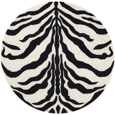 Schell Animal Print Wool Area Rug