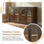 Large Storage Sideboard With Glass Doors And Unique Arched Design For Dining Room-580350867