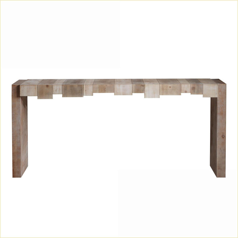 71" Modern Rustic Manufactured Wood Console Table – Versatile Space-Saving for Entryways & Sofas