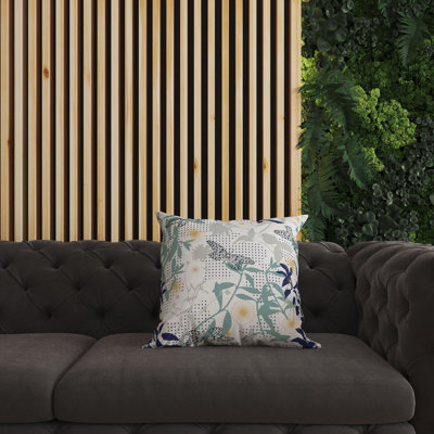Coussin décoratif floral intérieur / extérieur réversible