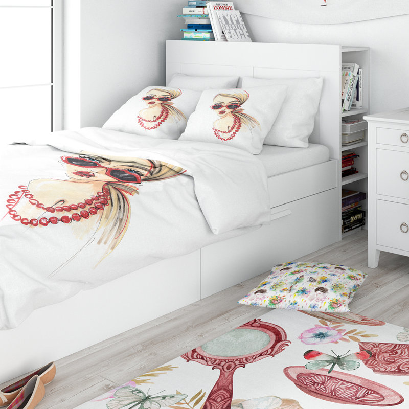 Ensemble de housse de couette designart magnifique filles send a air-baiser