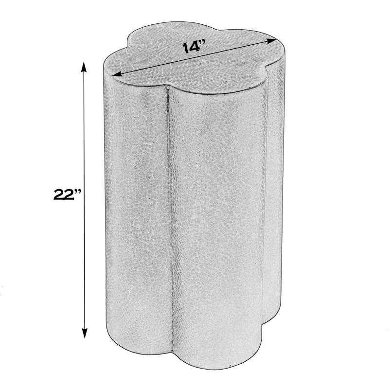 Wilson 14 in. W Novelty Clover Shaped Metal End Table