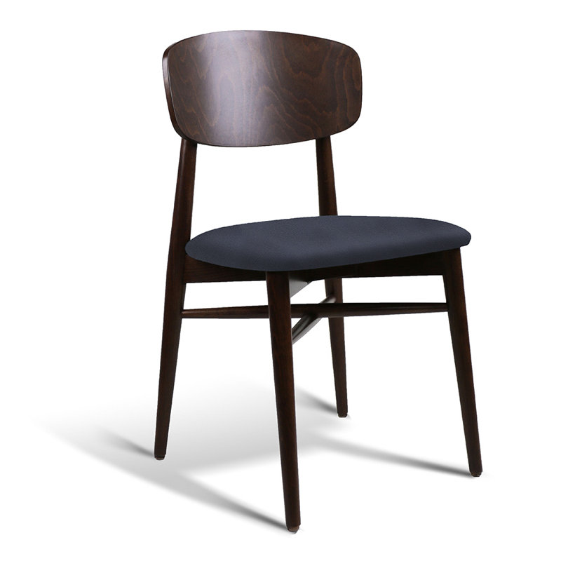 Hagen Side Chair, Blue/Brown