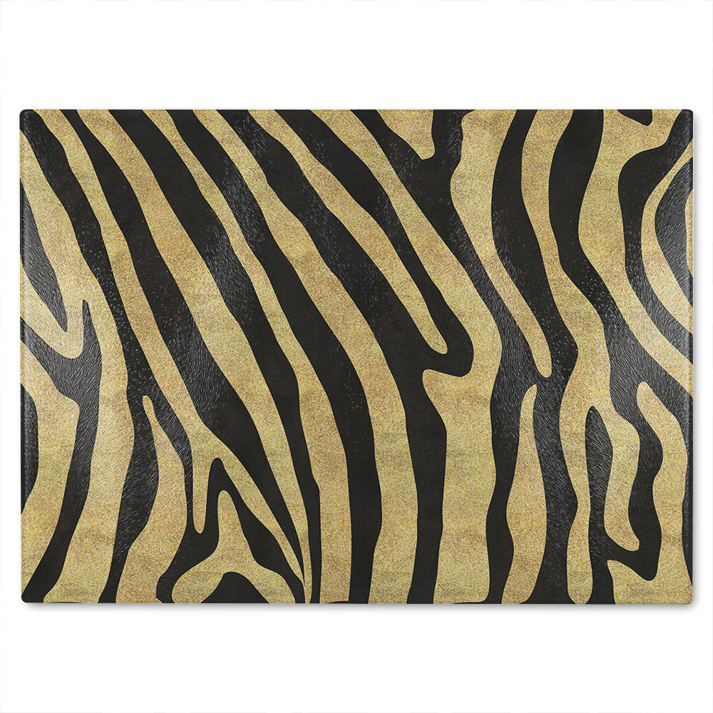 Zebra Glass Chopping Board