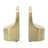Ceramic 6"H Contemporary Bookends, Gold
