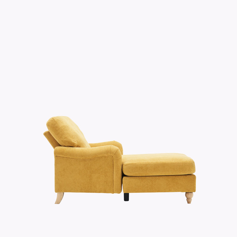 Chaise longue surdimensionnée, Polyester jaune