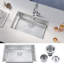 Évier de cuisine en acier inoxydable encastrable 32 po L 32 po