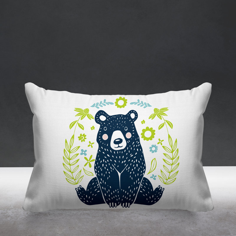 Coussin décoratif d'intérieur Buby, Vert/bleu marine