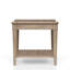 Table de bout avec rangement au fini sable avec tiroir, aspect transitionnel décontracté, bois massif +, P 24 po, 26 W, 24,26 H