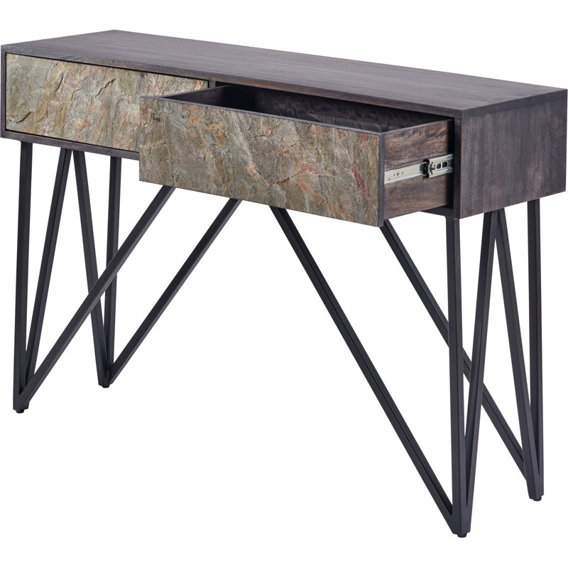120cm Solid Wood Top Console Table