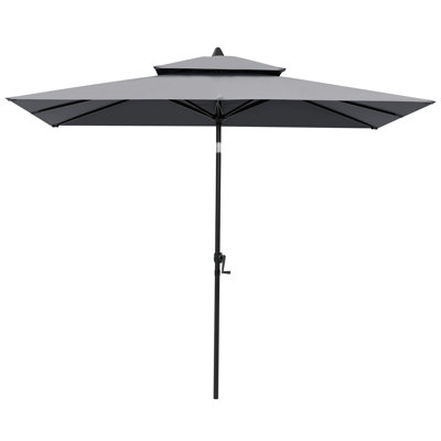 Lyndon 9 x 5 Ft Rectangular Market Umbrella without Weighted Base